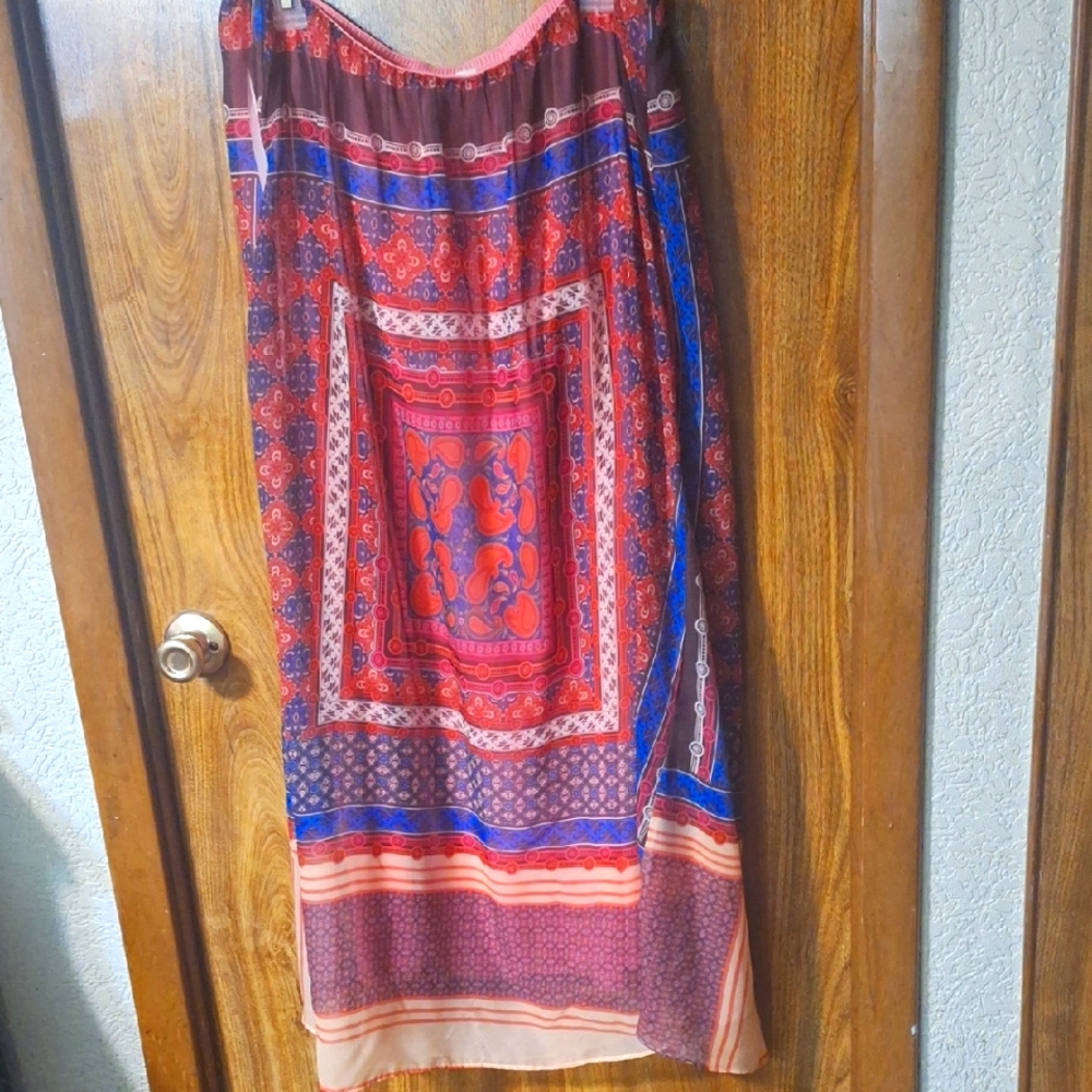 Multicolor Bohemian Maxi Skirt